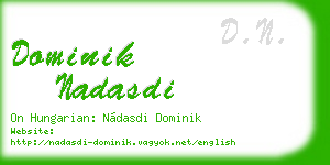 dominik nadasdi business card